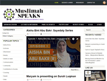 Tablet Screenshot of muslimahspeaks.com